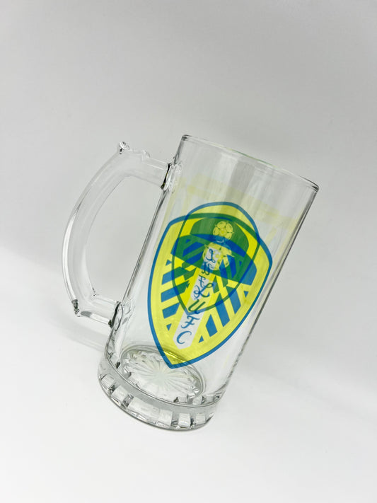 Personalised Glass Beer Stein