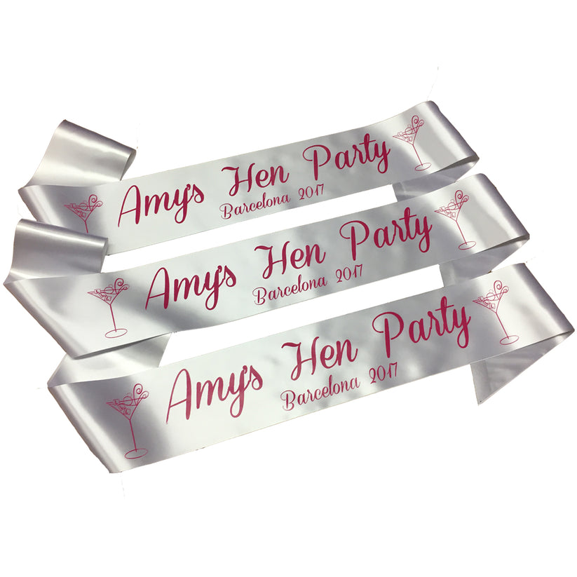 Personalised Wedding / Hen Do / Stage Do Sashes